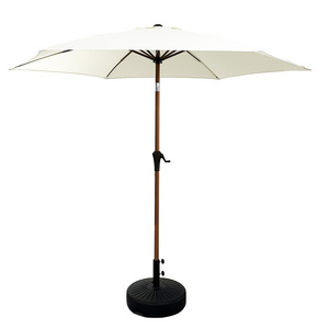 2.7M Patio Umbrella Aluminium Pole with Tilt and Crank in UV Resistant Canopy with Special Anti Wind Structure