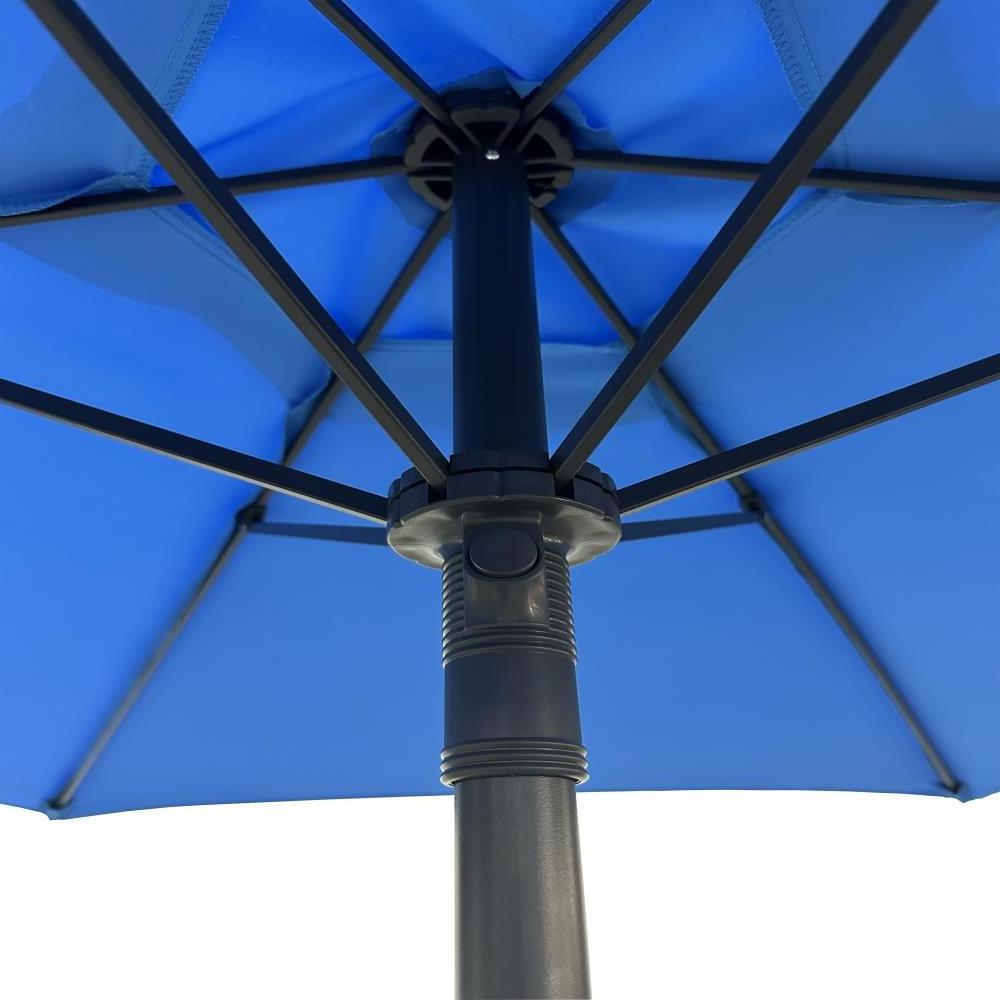 Promotional Patio Umbrella 2M Round Push Up Open Mechanism Portable Umbrella Easy to Carry Blue