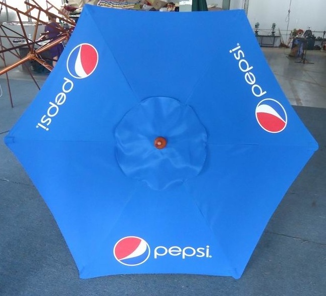 Outdoor Custom Advertising Beach Sun Umbrella Parasol Cafe Restaurant