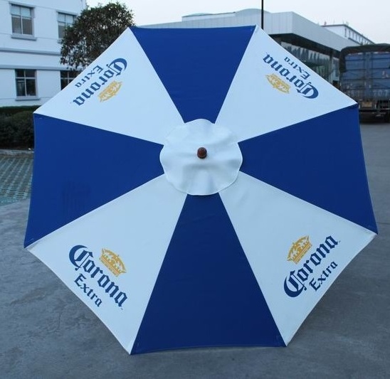 Outdoor Custom Advertising Beach Sun Umbrella Parasol Cafe Restaurant