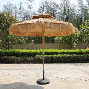 9' Large Size Umbrella Beach Tiki Sun Shade Umbrella Waterproof Hawaiian Hula Beach Umbrella Patio Used Straw PP Material