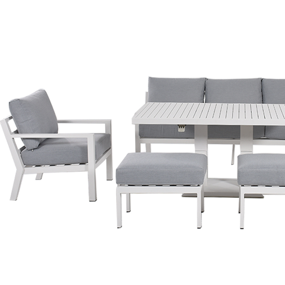 Luxurious Hot Sales L Shape Aluminum Sofa Set Modular Sofa Sets Garden Furniture Outdoor With High quality