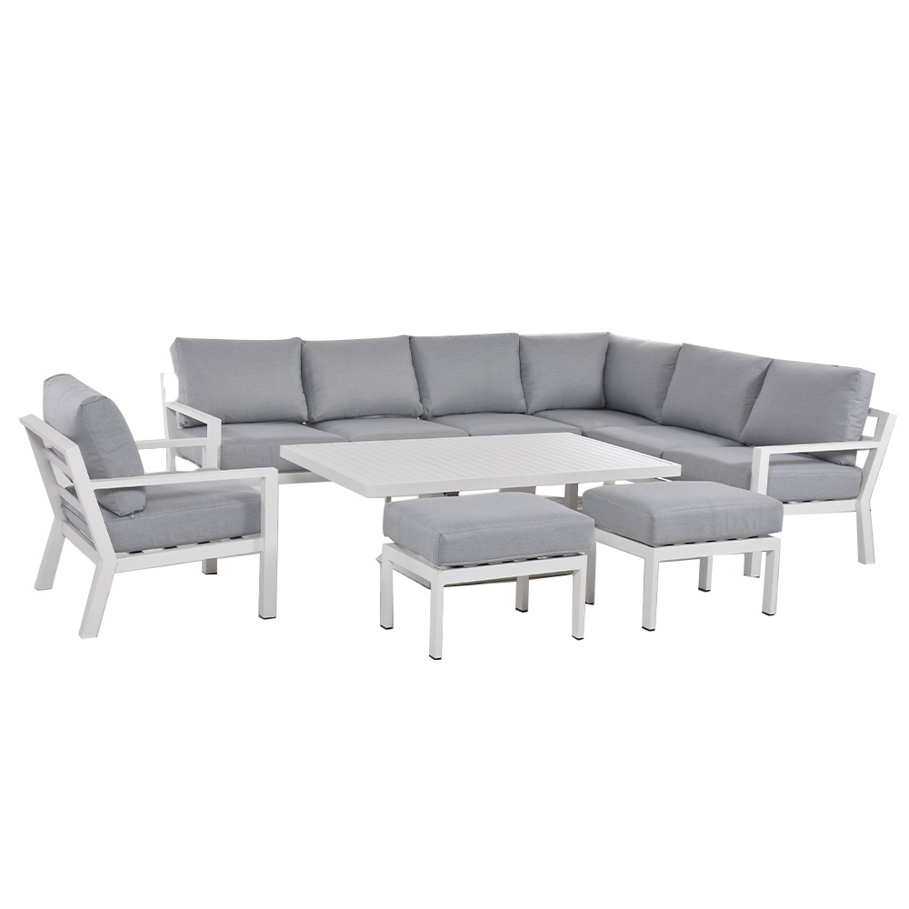 Luxurious Hot Sales L Shape Aluminum Sofa Set Modular Sofa Sets Garden Furniture Outdoor With High quality