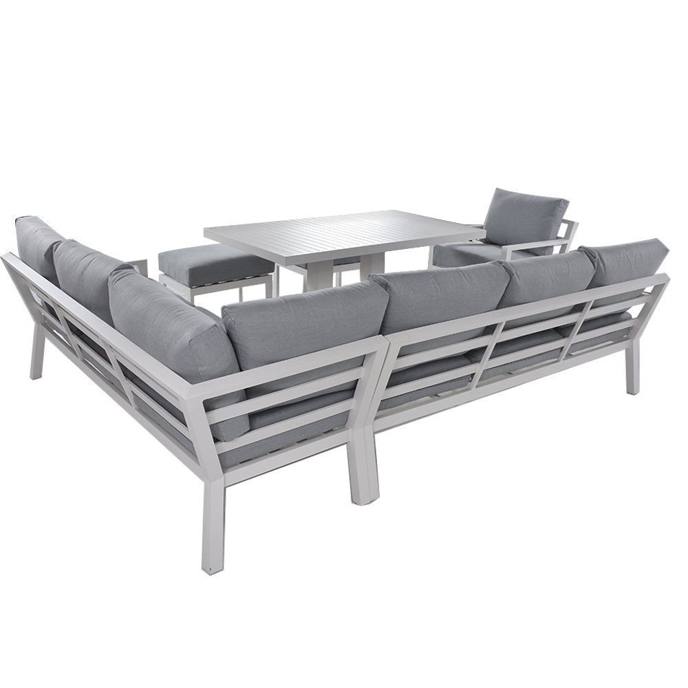 Luxurious Hot Sales L Shape Aluminum Sofa Set Modular Sofa Sets Garden Furniture Outdoor With High quality