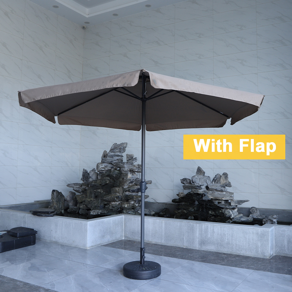 3.3m centre pole umbrella with concrete base out door umbrella parasol 13 feet one piece store