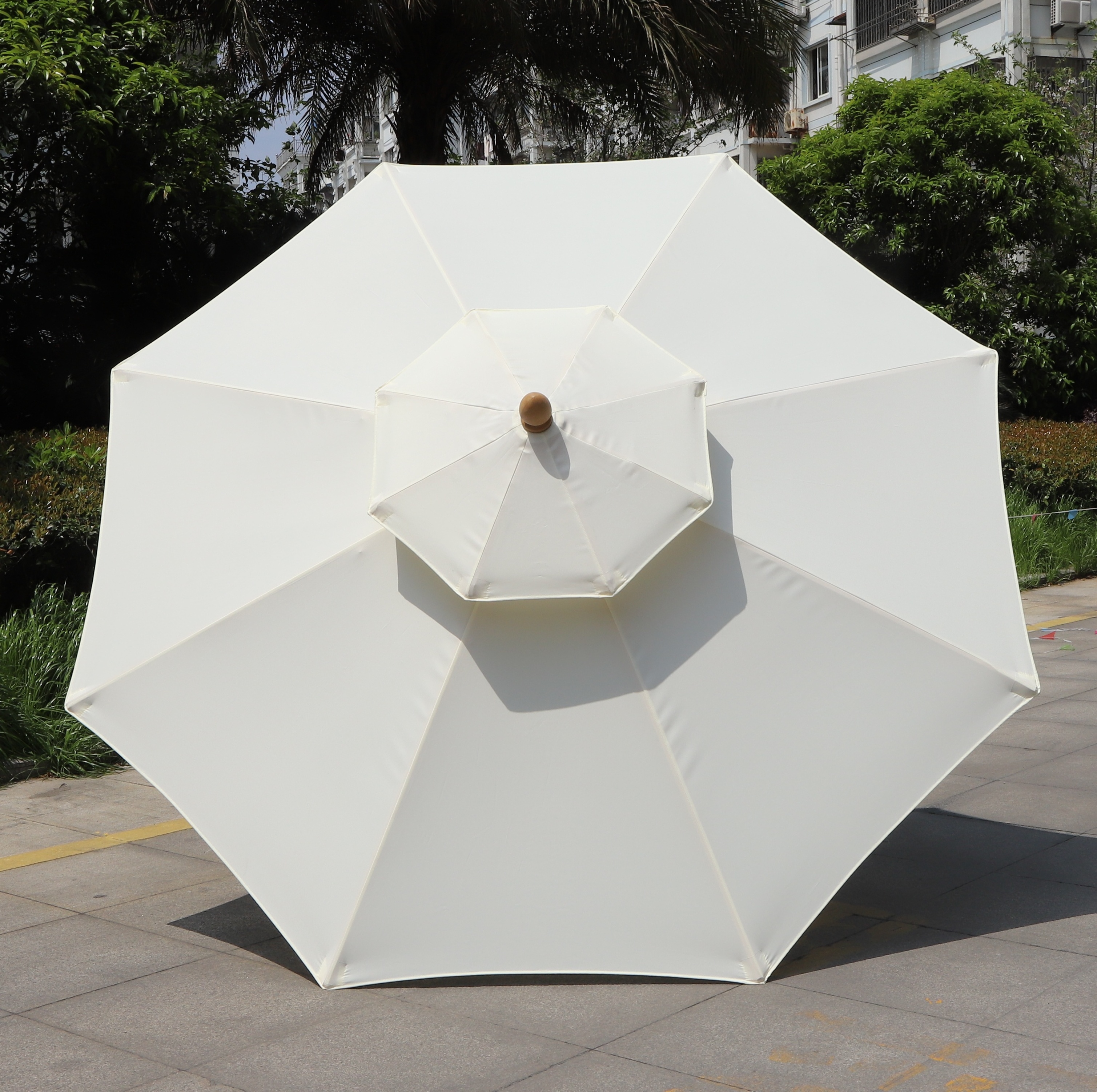 2.7m centre pole waterproof umbrella polyester without concrete base