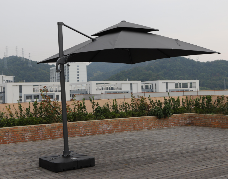 2024 Best Sale Waterproof 10 ftx 10 ft Aluminum Roma Patio Outdoor Market Parasols Big Garden Umbrella