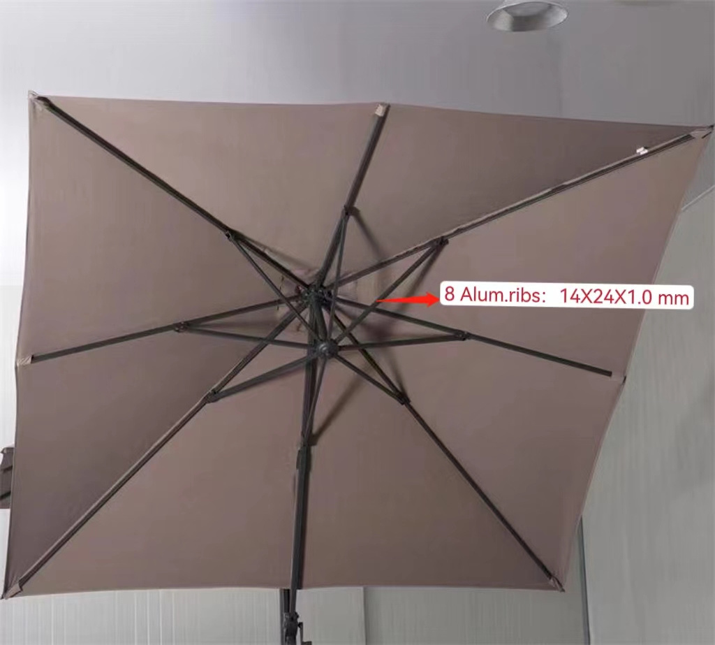 Aluminum Large Sunshade Outdoor Double Canopy Two Heads Patio Umbrella Strong Double parasol