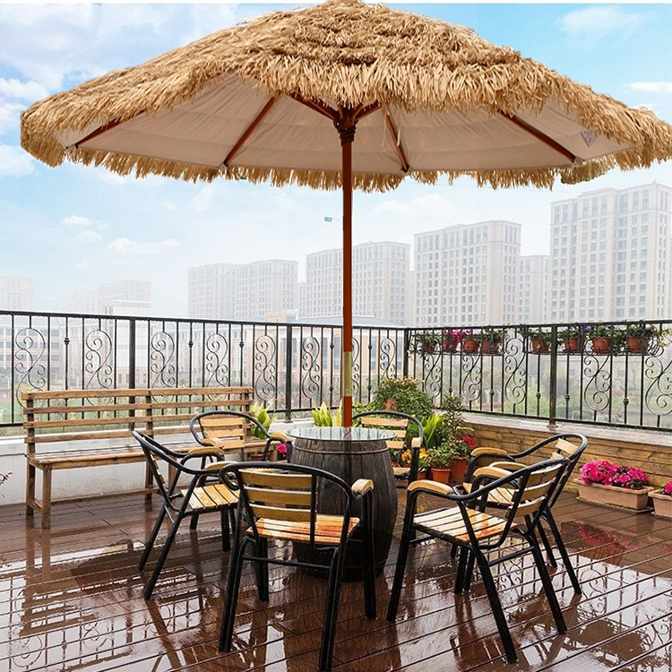 High Quality Outdoor Waterproof PP Straw Cover Outdoor Patio Sunshade Garden Parasol Umbrella