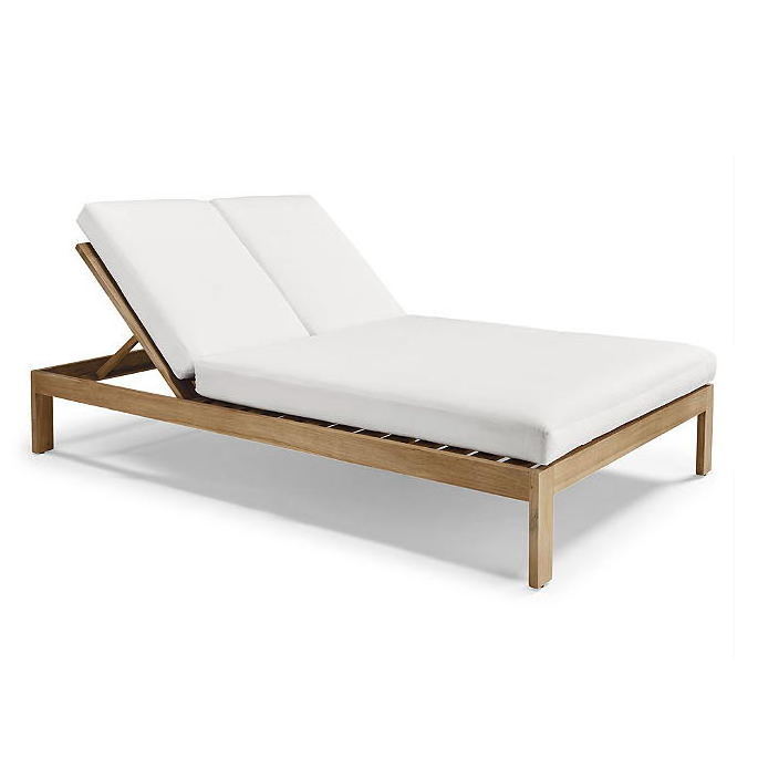 2-Person Patio Lounge Chair Daybed Chaise Lounge Chair with Adjustable Backrest  with Comfortable Cushion