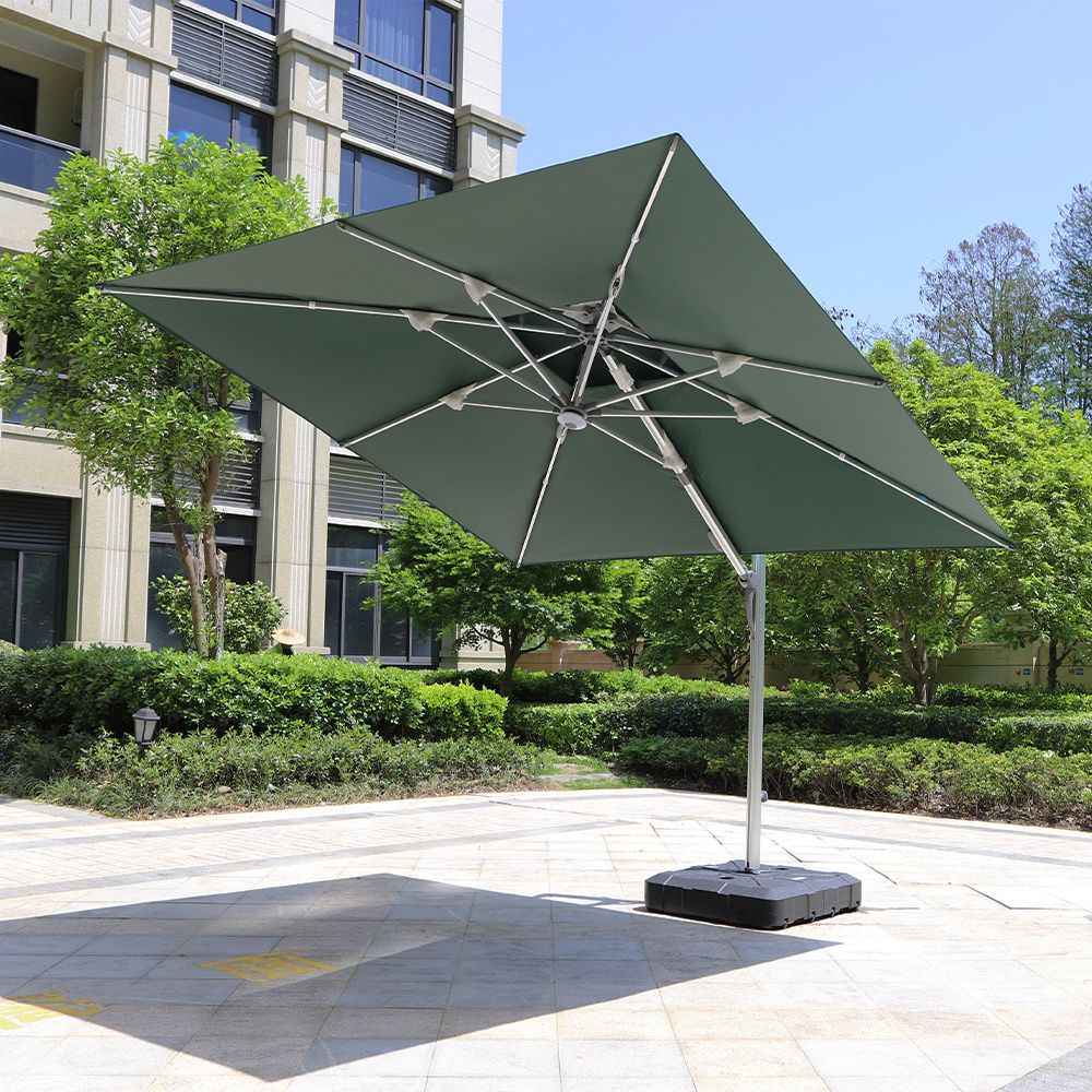 Outdoor Advertising Cafe Umbrella Customized Sun Shade Garden Market Parasol Beach Umbrellas with Light