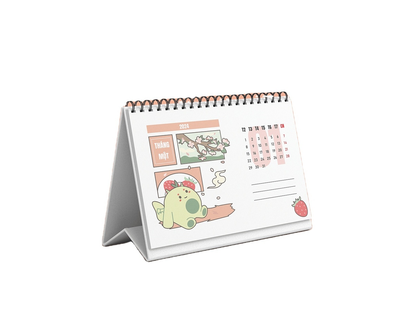 High-end  China supplier customized printing desk calendar 2024  Standing Flip Desk Calendar Full Color Printed