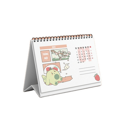 High-end  China supplier customized printing desk calendar 2024  Standing Flip Desk Calendar Full Color Printed