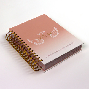 Wholesale handmade Custom Printing A5 Hardcover Gold Spiral 2024 Weekly Daily Planners Notebooks