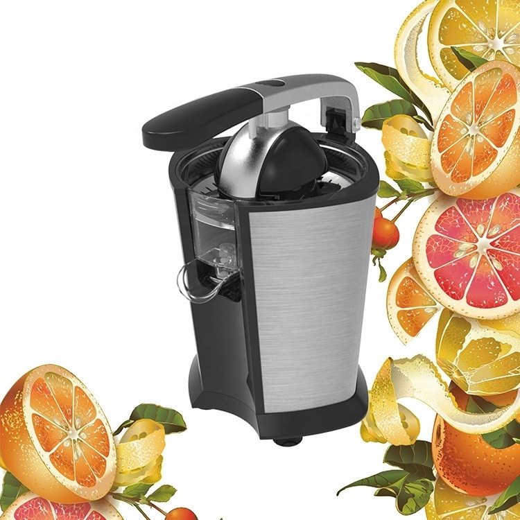 Eurolux Electric Orange Juicer Squeezer Stainless Steel 160 Watts of Power Soft Grip Handle and Cone Lid for Easy Use