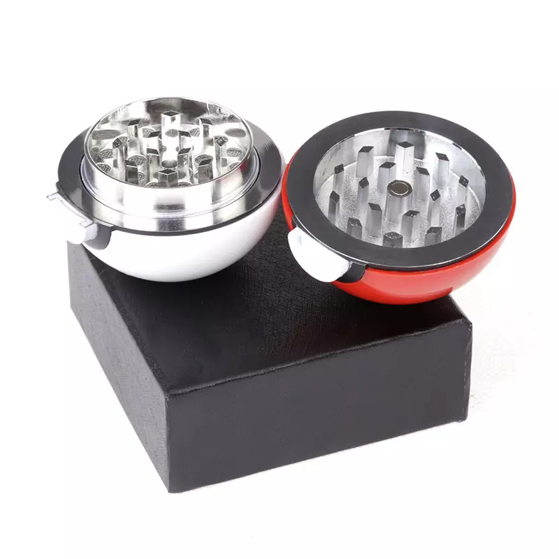 Yiwu JUJI Wholesale Metal Dry Smoking Grinder Accessories Custom Logo Poke Ball Herb Grinder Portable