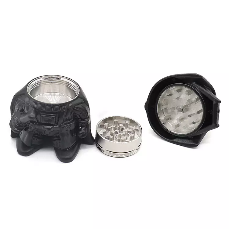 JUJI 2022 New Novelty Unique Design Funny Metal Zinc Alloy Wars Star Black Knight Herb Tobacco Spice Grinder