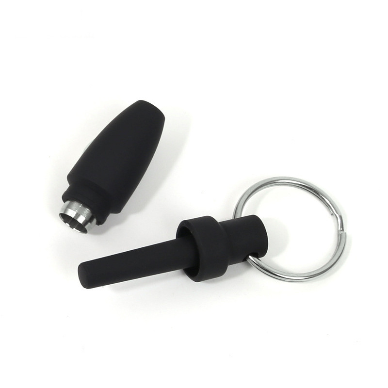 JUJI Custom Logo Black Color Plastic Sharpe Blade Drill Cigar Hold Opener Cutter Key Chain Cigar Punch