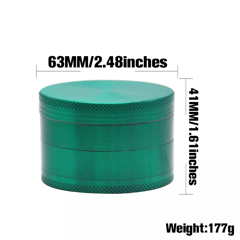 Yiwu JUJI Customized 40mm/50mm/55mm/63mm Zinc Alloy Herb Grinder Manual Tobacco Grinder