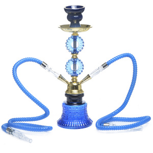 JUJI Hot Sale Double Tube Cheap Mini Hookah Small Shisha Box Hookah Set Glass Disposable Nargila Hookah