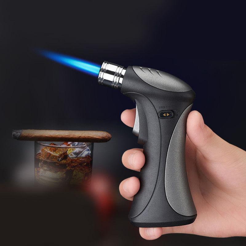 JUJI High Quality Cigar Butane Refillable Gas Lighters for BBQ Heating Kitchen Smoking Accessories Cigar Torch Lighter