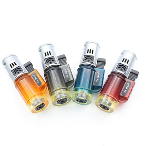 Hot Sale Double Flame Butane Gas Lighters Small Windproof Refillable Kitchen Scorch Jet Torch Lighters Jet Flame Lighter