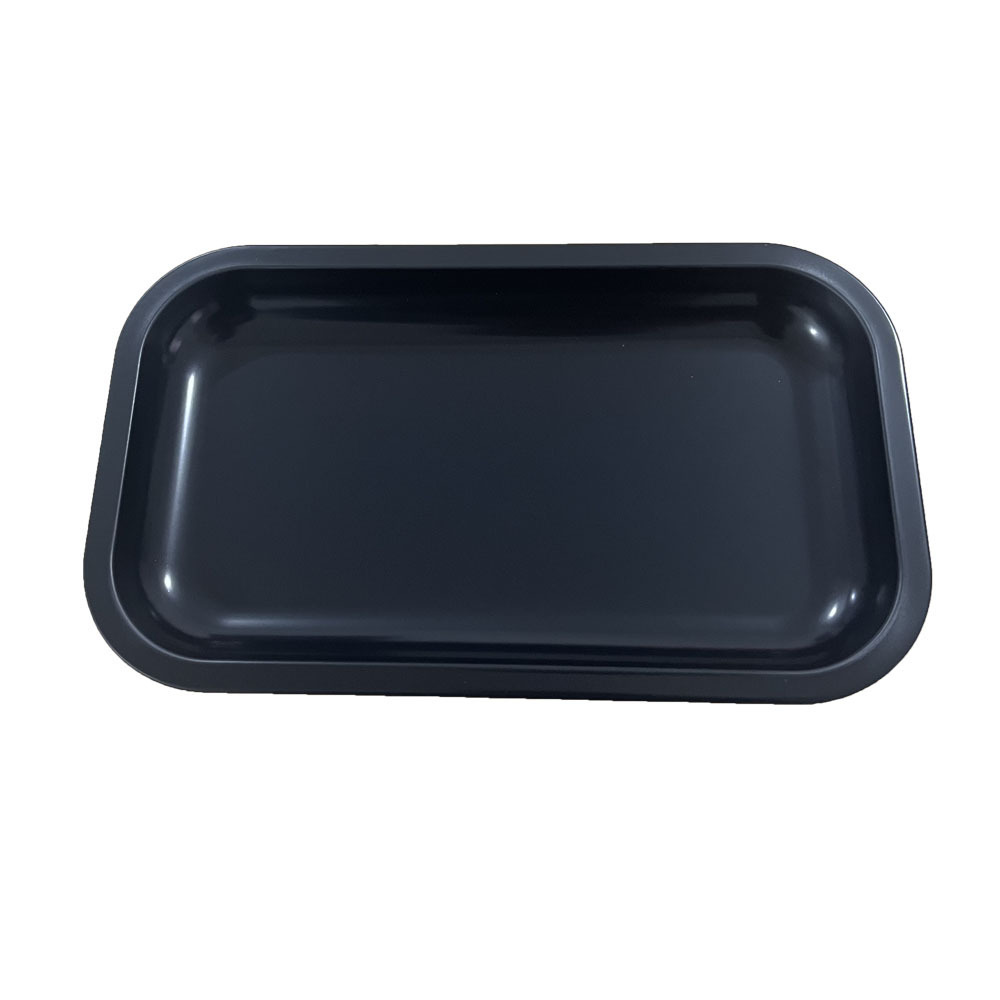 JUJI Low MOQ Ready To Ship 27*16cm Blank Black Rolling Tray Smoking Accessories Wholesale Tin Rolling Tray In Stock