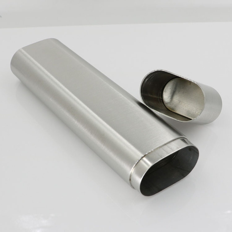 JUJI High Quality Portable Custom Silver Stainless Steel Travel Cigar Tubes Metal Double Pack Stock Container Holder Cigar Tube