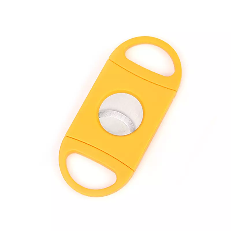 2023 JUJI Hot Sale Cheap Portable Cigar Cutter Table Top Plastic Custom Logo Double Blade Cigar Cutter For Cigar Accessories