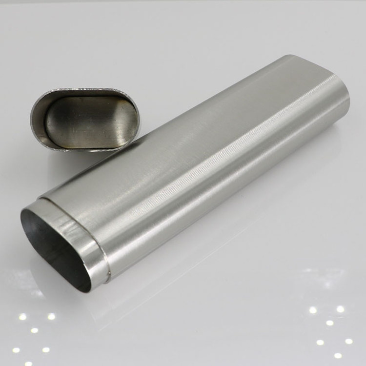 JUJI High Quality Portable Custom Silver Stainless Steel Travel Cigar Tubes Metal Double Pack Stock Container Holder Cigar Tube