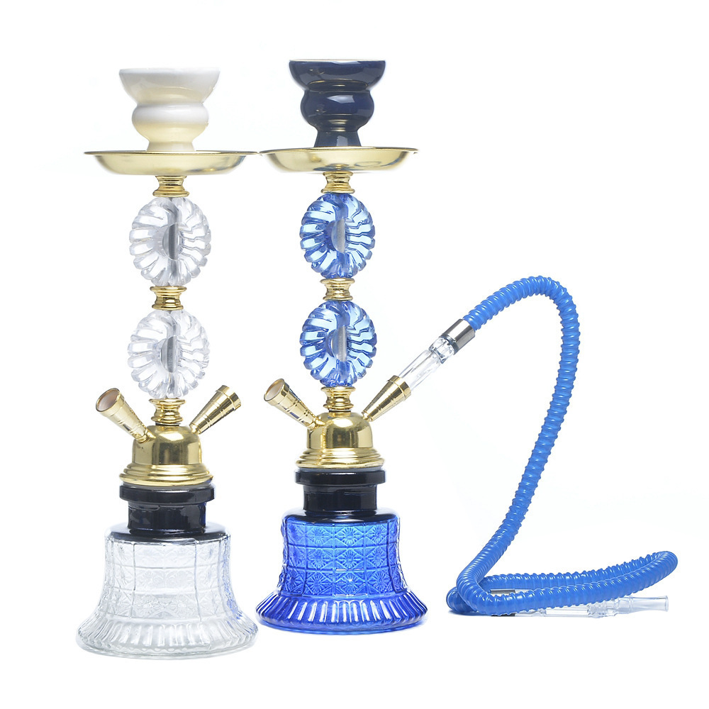 JUJI Hot Sale Double Tube Cheap Mini Hookah Small Shisha Box Hookah Set Glass Disposable Nargila Hookah