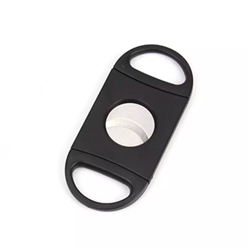 2023 JUJI Hot Sale Cheap Portable Cigar Cutter Table Top Plastic Custom Logo Double Blade Cigar Cutter For Cigar Accessories