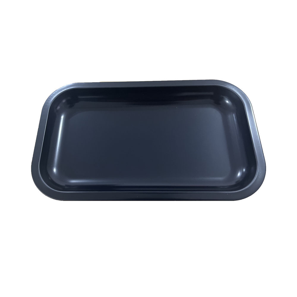 JUJI Low MOQ Ready To Ship 27*16cm Blank Black Rolling Tray Smoking Accessories Wholesale Tin Rolling Tray In Stock