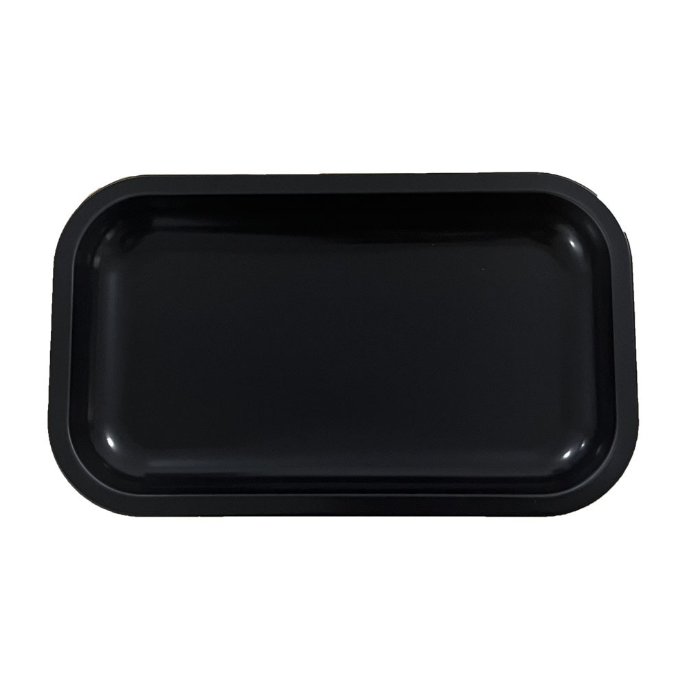 JUJI Low MOQ Ready To Ship 27*16cm Blank Black Rolling Tray Smoking Accessories Wholesale Tin Rolling Tray In Stock