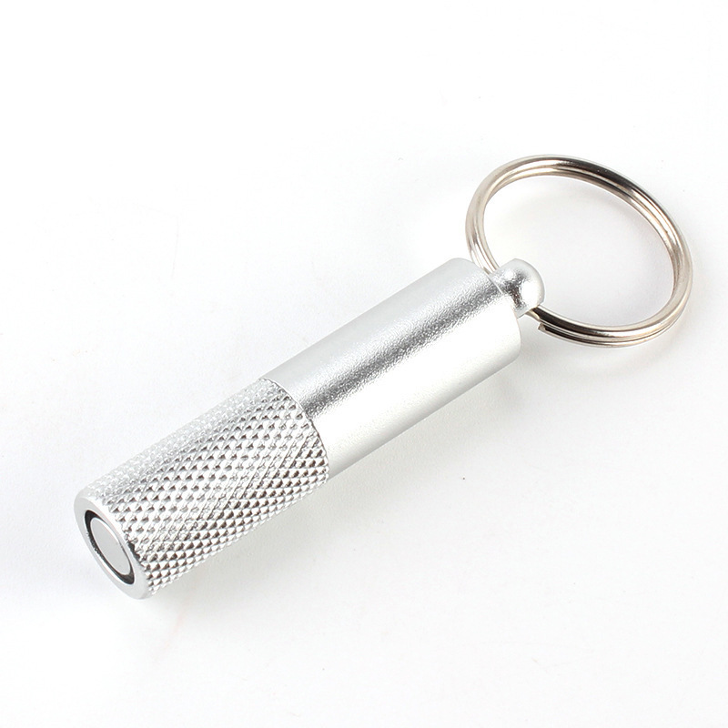 JUJI High Quality Custom Logo Metal Stainless Steel Blade Sharp Rolling Cigar Hole Cigar Punch Cutter With Keychain Ring