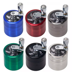 Yiwu JUJI 2022 Hot Sale 40mm Hand-cranking Smoke Grinder Custom Logo 4-Part Spice Herb Grinders with Magnetic Lid