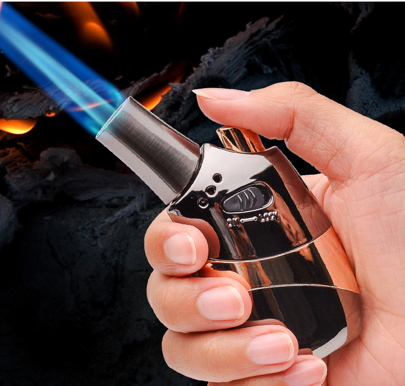 2023 Wholesale Portable Windproof Cigar Lighters OEM Torch Refillable Butane Gas Refill Gas Lighter for Multi Purpose