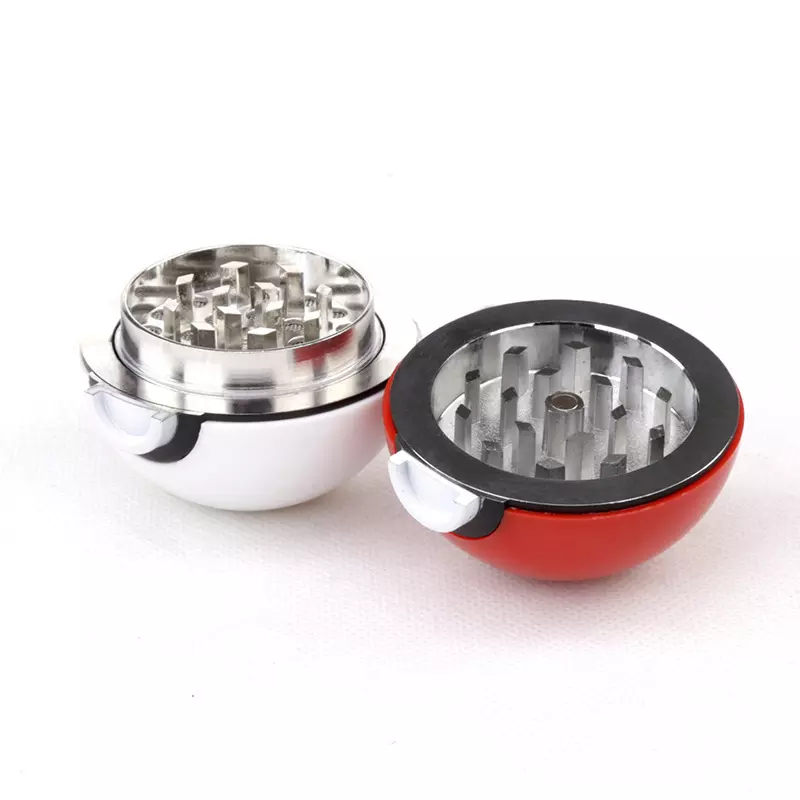 Yiwu JUJI Wholesale Metal Dry Smoking Grinder Accessories Custom Logo Poke Ball Herb Grinder Portable