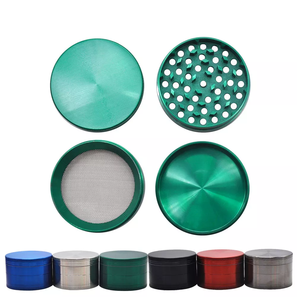 Yiwu JUJI Customized 40mm/50mm/55mm/63mm Zinc Alloy Herb Grinder Manual Tobacco Grinder