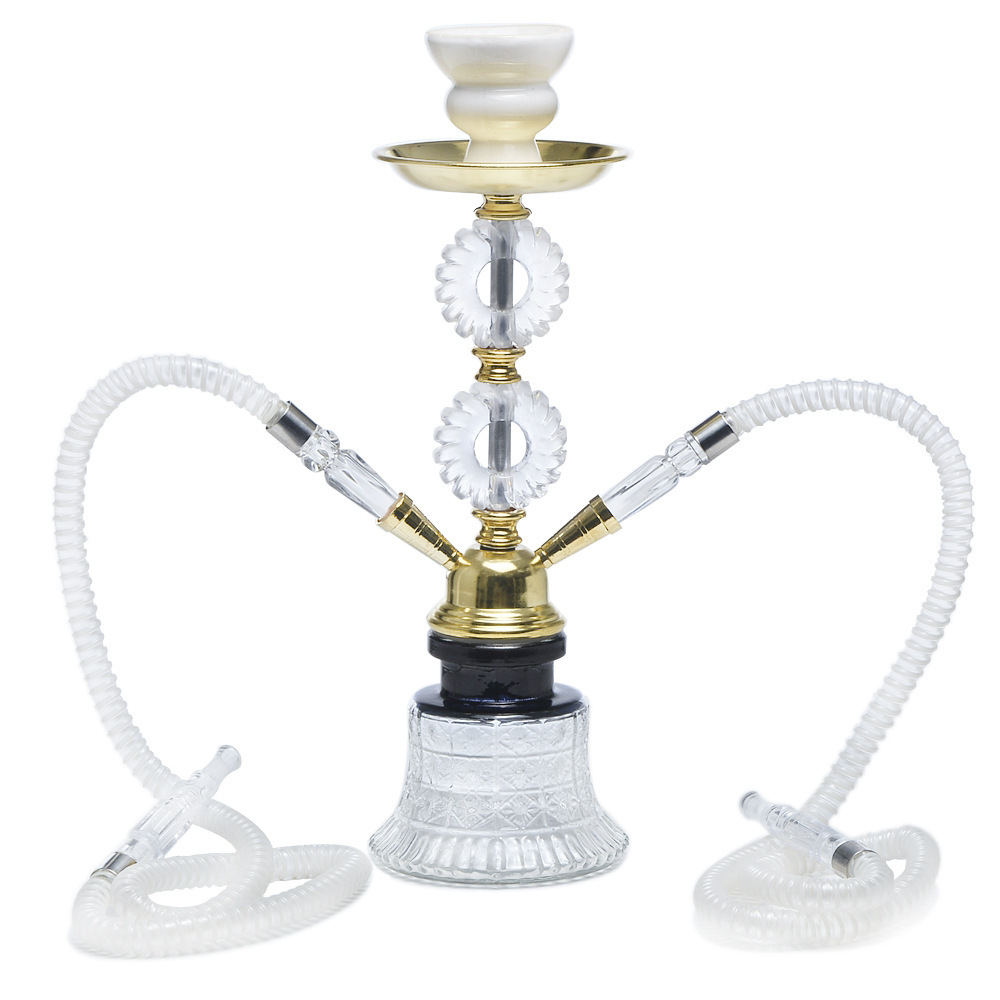 JUJI Hot Sale Double Tube Cheap Mini Hookah Small Shisha Box Hookah Set Glass Disposable Nargila Hookah