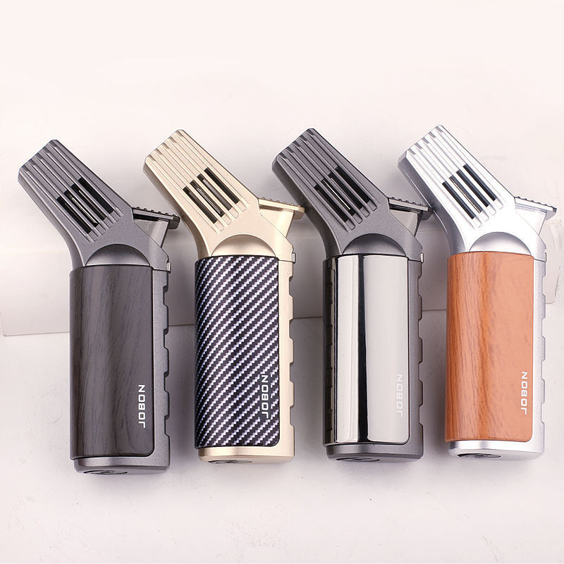 2022 Cigar Blow Torch Gun BBQ Kitchen Smoke Metal Big Wholesale Cigarette Customized Jet Flame Butane Gas Lighter Custom Logo