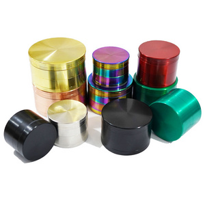 Juji Factory Wholesale China Factory Price 50mm/55mm/63mm Aluminium Zinc Herb Grinder Custom Logo Metal Herb Grinder