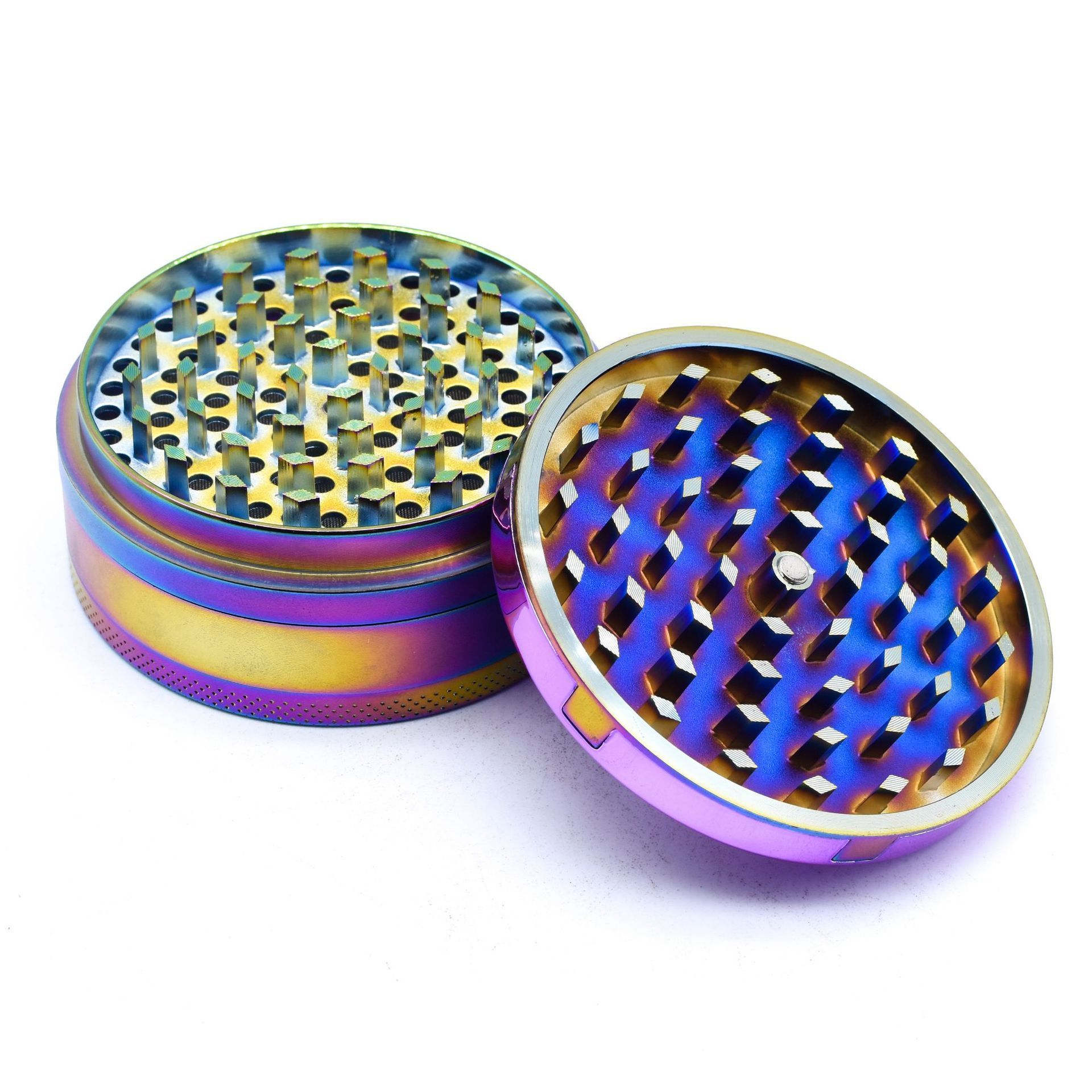 Yiwu Juji High Quality Herb Grinder 4 Layers Large 90mm Zinc Alloy Dry Herb Tobacco Crusher Smoking Grinder