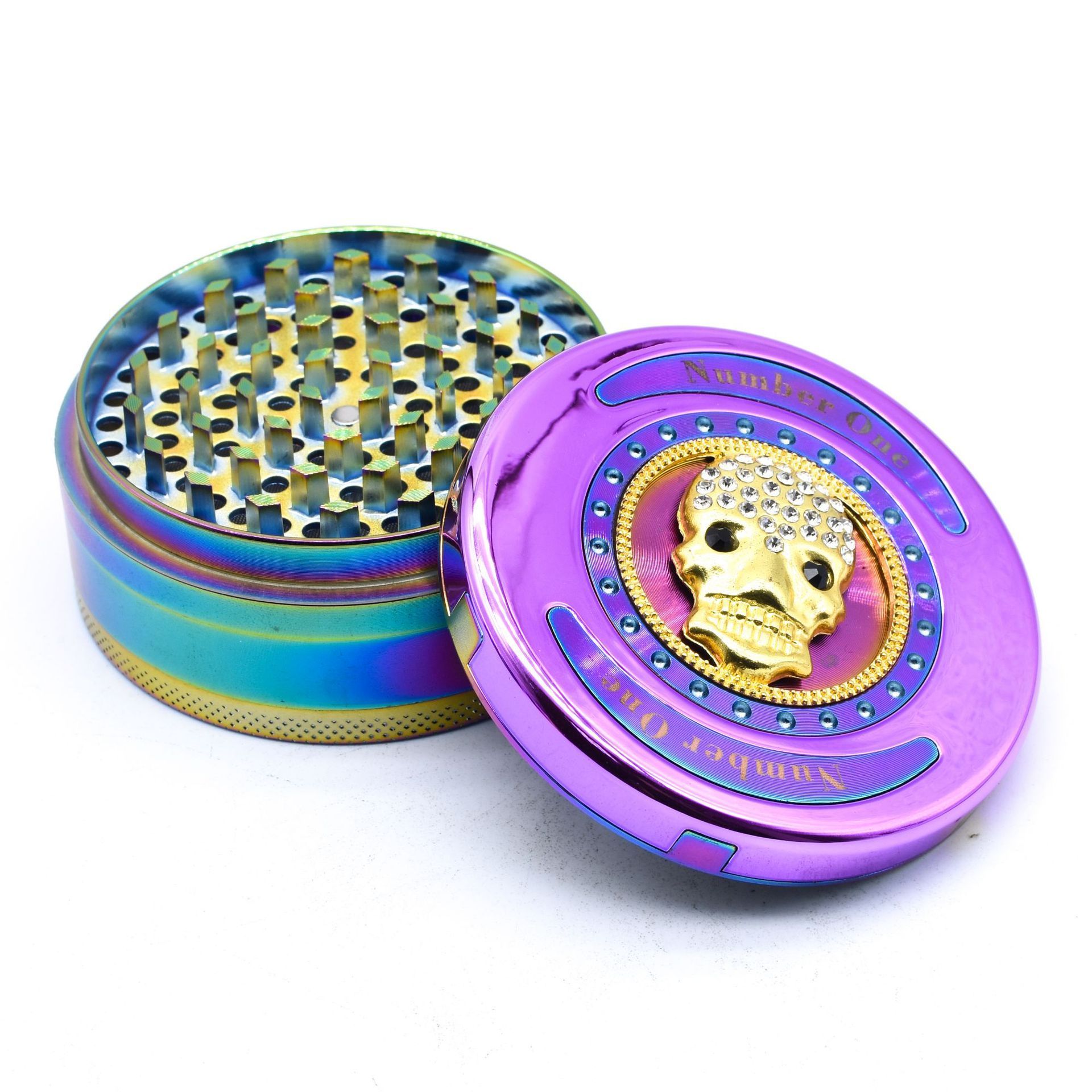 Yiwu Juji High Quality Herb Grinder 4 Layers Large 90mm Zinc Alloy Dry Herb Tobacco Crusher Smoking Grinder