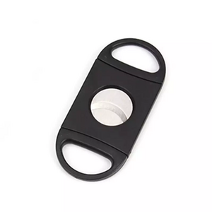 JUJI Best Quality Outdoor Party Free Sample Plastic Promotional Cigar Tools Nice Design Black Set Knife Cigar Cutter With Logo