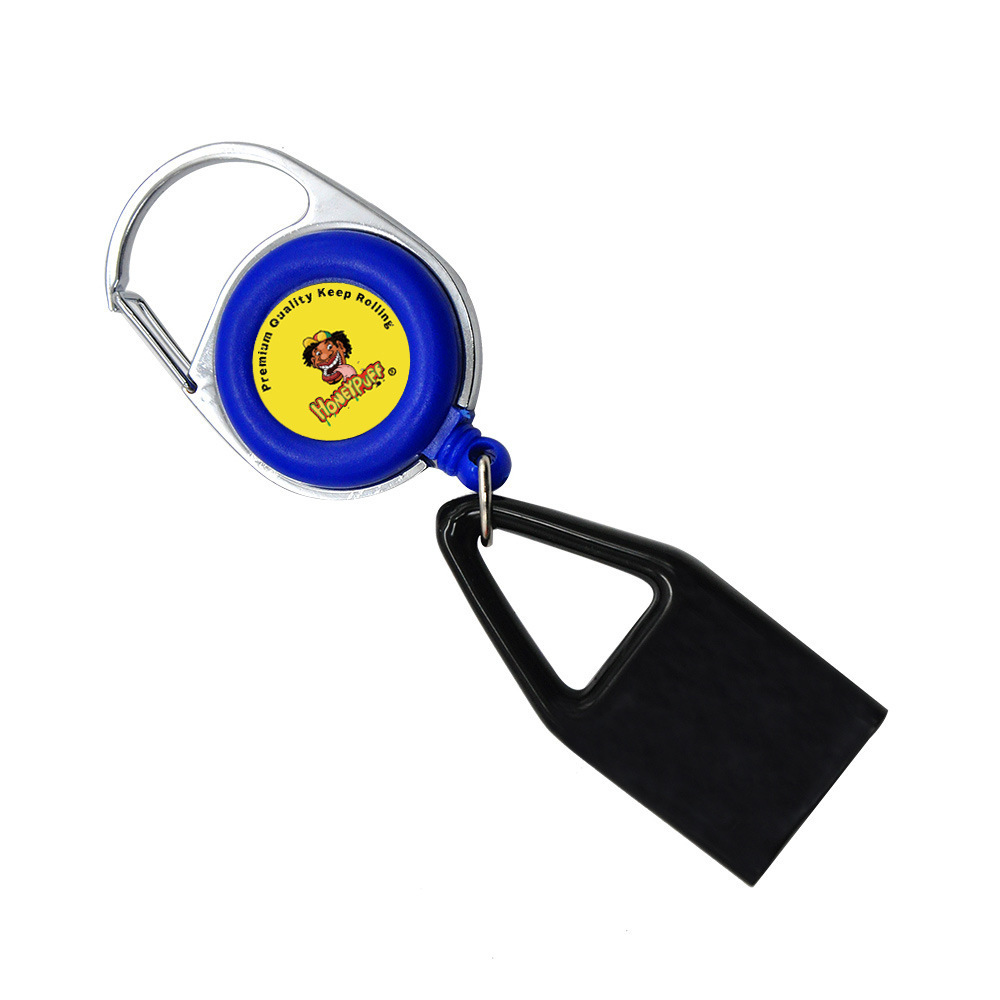 JUJI 2022 Premium Custom Logo Creative Prevent Loss Pull Out Retractable Clip Lighter Key chain Lighter Holder Leash