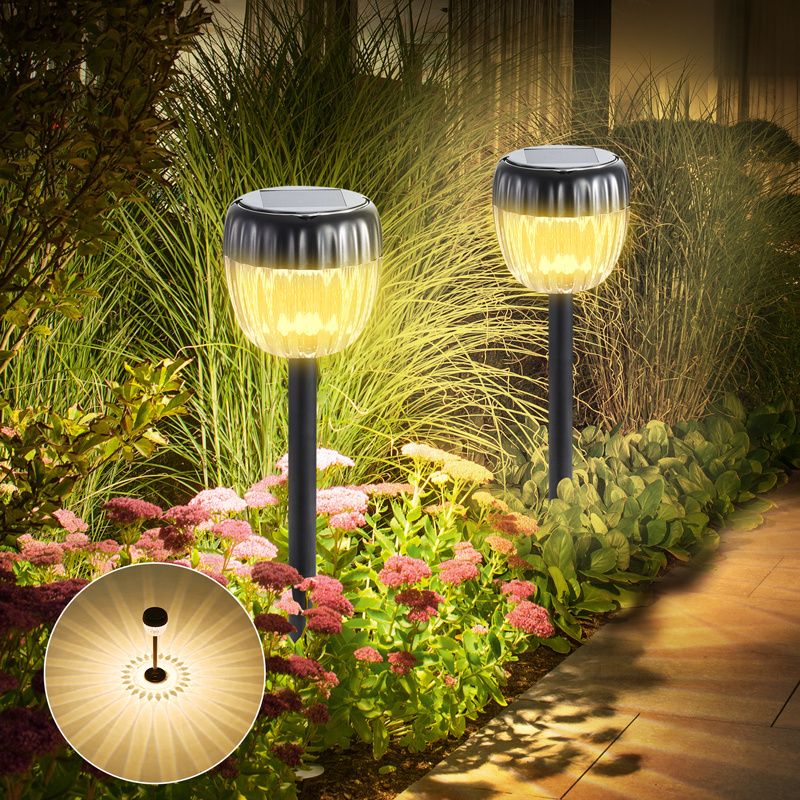 2024 New Model  Solar Garden Lights for Lawn Patio Yard Walkway Outdoor Solar Lamp with 1000mAh MH-Ni Battery Light up for 12H