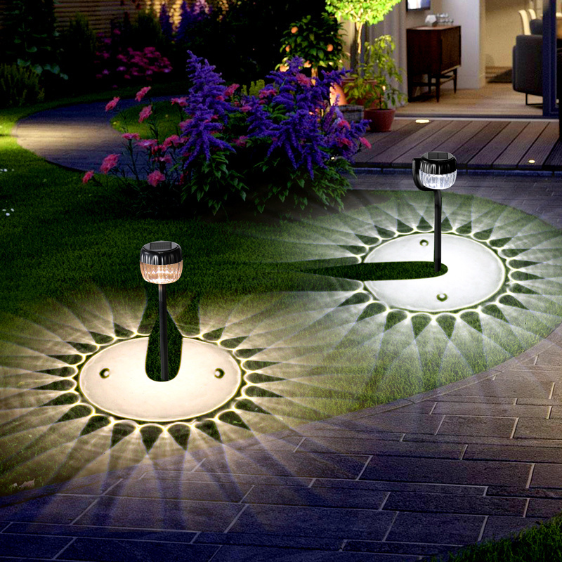 Solar Pathway Lights 3 in 1 Ultra Bright Solar Lights Outdoor Garden with 2 Lighting Modes Dusk to Down Up to 12H Auto On/Off