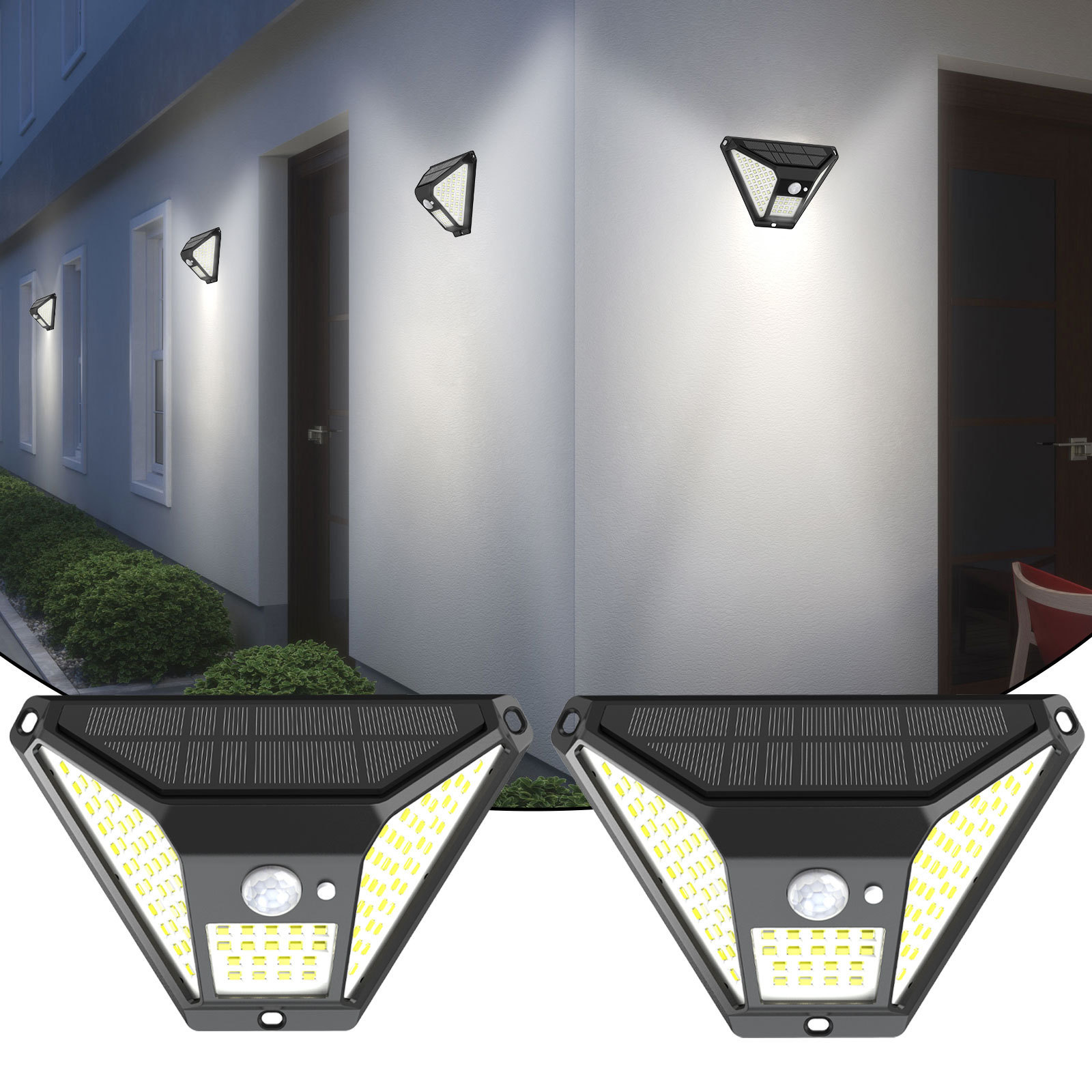 Factory Wholesale New 2024 Solar Motion Lights Outdoor IP65 Waterproof  1000mAh Lighting 12H for Garden Landscape Illumination