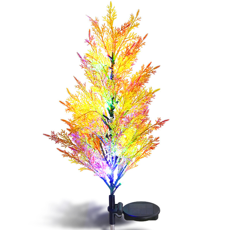 2024 Solar Christmas Tree Light  Outdoor artificial trees with solar lights with 14 LED 2 Pack Solar Lights Outdoor Garden